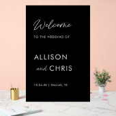 Acryl Welkom Op De Bruiloft Zwart Acryl Bord (Huwelijk)