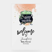 Acryl Welkomstbord | Perzik Halloween Baby shower Acryl Bord (Voorkant)