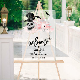 Acryl Welkomstbord | Vrijgezellenfeest van Hallowe Bord