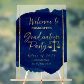 Acryl Welkomstfeestbord | Rechtenfaculteit Afstude Acryl Bord (Neutraal)