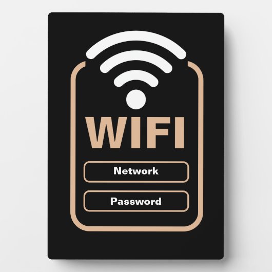 Acryl WiFi-netwerk en wachtwoordweergavestandaard Fotoplaat (voorkant)