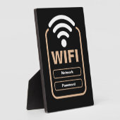 Acryl WiFi-netwerk en wachtwoordweergavestandaard Fotoplaat (Zijkant)