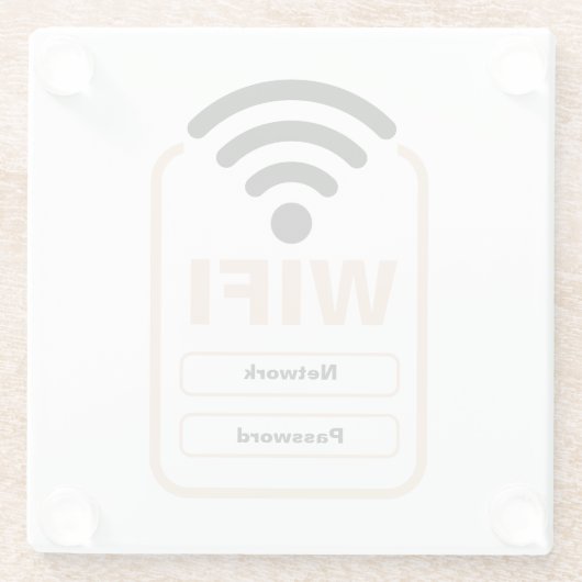 Acryl WiFi-netwerk Wachtwoord Display Stand Hotel Glazen Onderzetter (Achterkant)