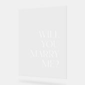 Acryl wil je met me trouwen teken acryl bord (Hoek)