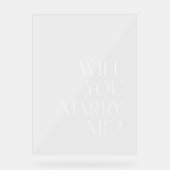 Acryl wil je met me trouwen teken bord (Voorkant)