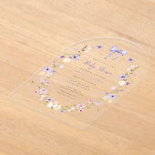 Acryl Wildflower Arch Baby shower Uitnodiging (Laagn)