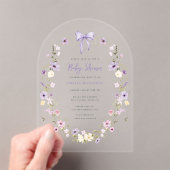 Acryl Wildflower Arch Baby shower Uitnodiging (Insitu (Draagbaar))