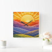 Acryl wol vierkante klok (Huis)