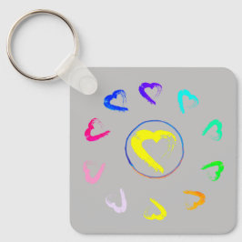 Acryl-zonnehart Metaal-Sleutelhanger Sleutelhanger