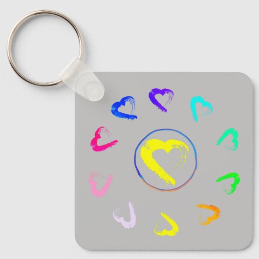 Acryl-zonnehart Metaal-Sleutelhanger Sleutelhanger (Voorkant)