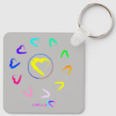 Acryl-zonnehart Metaal-Sleutelhanger Sleutelhanger (Achterkant)