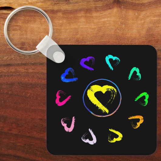 Acryl-zonnehart Metaal-Sleutelhanger Sleutelhanger (Voorkant)