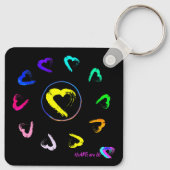 Acryl-zonnehart Metaal-Sleutelhanger Sleutelhanger (Achterkant)