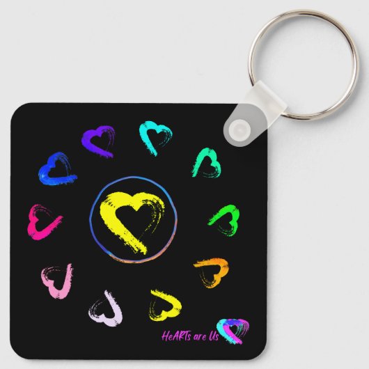 Acryl-zonnehart Metaal-Sleutelhanger Sleutelhanger (Achterkant)