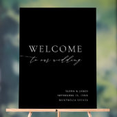 Acryl zwart en wit bruiloft welkom teken acryl bord (Neutraal)