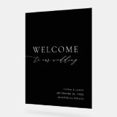 Acryl zwart en wit bruiloft welkom teken acryl bord (Hoek)