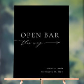 Acryl Zwart en Wit Open Bar Trouwbord Acryl Bord (Neutraal)