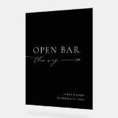 Acryl Zwart en Wit Open Bar Trouwbord Acryl Bord (Hoek)