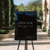 Acryl Zwart en Wit Open Bar Trouwbord Acryl Bord