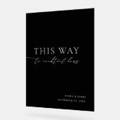 Acryl Zwart & Wit Cocktail Uur Trouwbord Acryl Bord (Hoek)