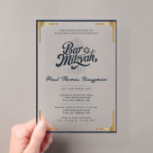 Acrylaat BAR MITZVAH Kwaliteit Luxe Minimalistisch Acryl Uitnodigingen (Insitu (Draagbaar))