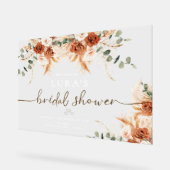 Acrylaat Boho Bloem Bruids Borrel Welkom Bord (Hoek)