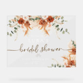 Acrylaat Boho Bloem Bruidsfeest Welkom Bord (Voorkant)