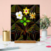 Acrylaat bord "Bloem Bezorging" met houten standaa (Huwelijk)
