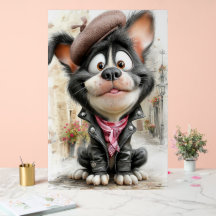 Acrylaat bord Schattige Rebellenhond