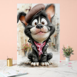 Acrylaat bord Schattige Rebellenhond