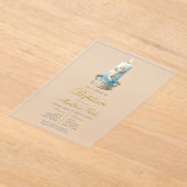 Acrylaat doop met kaars uitnodiging (Laagn)