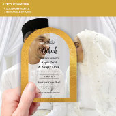 Acrylaat Gouden Boog Islamitische Moslim Trouw Ele Acryl Uitnodigingen