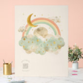 Acrylaat kinderkamer bord | Waterverf Slaande Maan (Huwelijk)
