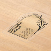 Acrylaat Moderne Minimalistische Eenvoudige Kühne  Acryl Uitnodigingen (Laagn)