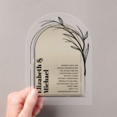 Acrylaat Moderne Minimalistische Eenvoudige Kühne  Acryl Uitnodigingen (Insitu (Draagbaar))