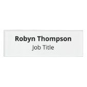 Acrylaat naamkaartje magnetisch minimalistisch pro naambadge (Voorkant)