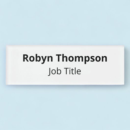 Acrylaat naamkaartje magnetisch minimalistisch pro naambadge