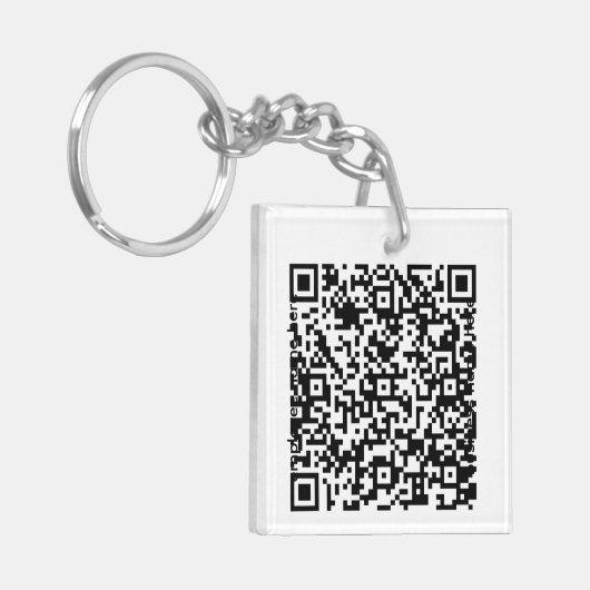 Acrylaat QR Code Sleutelhanger (Voorkant Links)