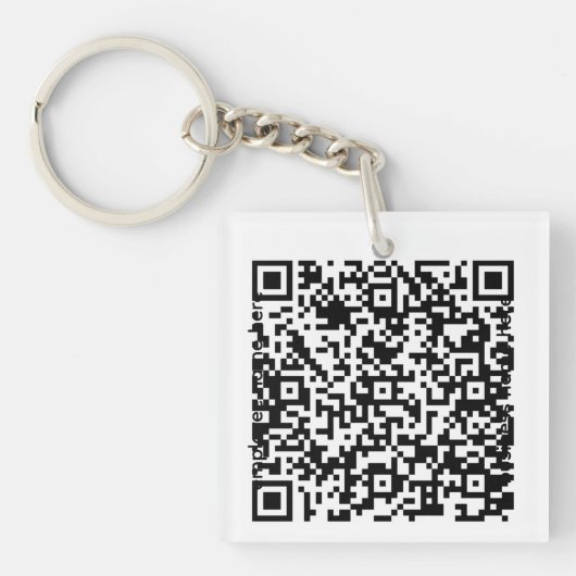 Acrylaat QR Code Sleutelhanger (Voorkant)