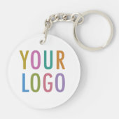 Acrylaat QR-code-sleutelhanger voor bedrijfslogo R Sleutelhanger (Achterkant)