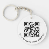 Acrylaat QR-code-sleutelhanger voor bedrijfslogo R Sleutelhanger (Voorkant)