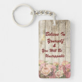 Acrylaat Sleutelhanger Rozen Geloof in jezelf (Voorkant)