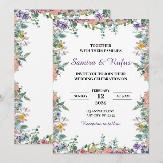 Acrylaat Trouw Uitnodigingen (Voorkant / Achterkant)