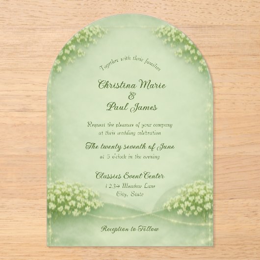 Acrylaat uitnodiging (Voorkant)