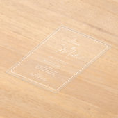 Acrylate trouwuitnodigingen WITTE TEKST Vette Begi Acryl Uitnodigingen (Laagn)