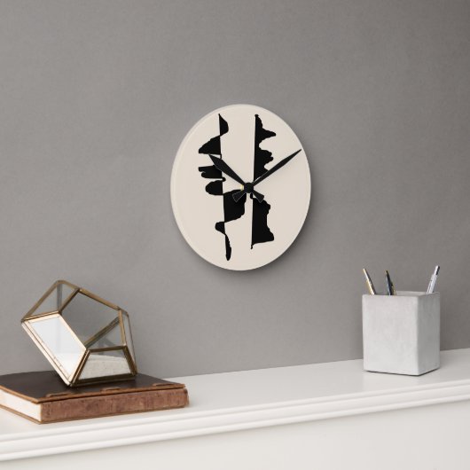 Acrylate wandklok "Abstract Dual Face" (Kantoor)