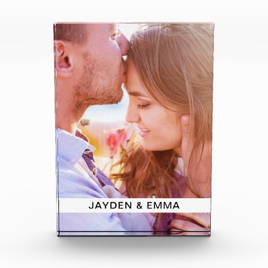 Acrylblok Uw foto en tekst (Voorkant)