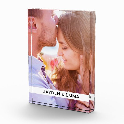 Acrylblok Uw foto en tekst (Rechts)