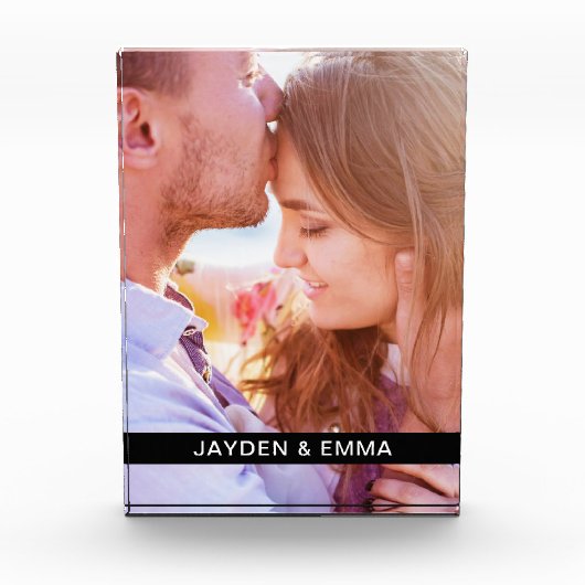 Acrylblok Uw foto en tekst (Voorkant)