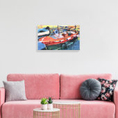 acrylboot op het zee schilderen canvas afdruk (Insitu (Woonkamer))